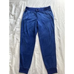 Juicy Couture Velour Pants Jogger Royal Blue Women's Large Y2k Athleisure Sport